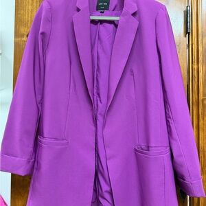 Love Tree Women's Vibrant Purple Suit Jacket